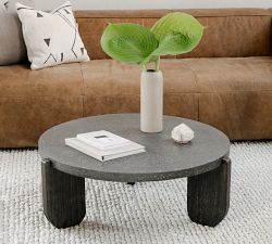 Catia Round Stone Coffee Table (36.5")