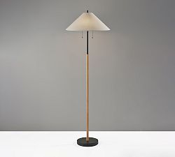 Patton Wood &amp; Metal Floor Lamp (62")
