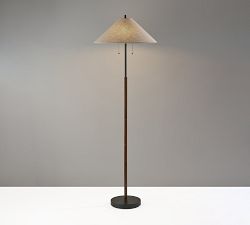Patton Wood &amp; Metal Floor Lamp (62")