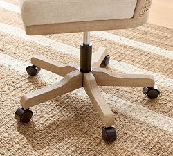 Elliot Upholstered Cane Desk Chair