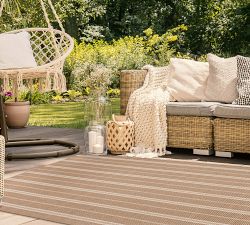 Tavin Striped Outdoor Performance Rug