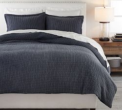 Open Box: Honeycomb Cotton Duvet, King/Cal. King - Midnight