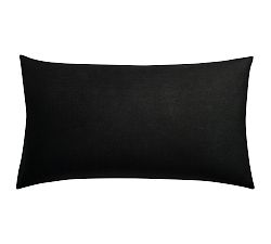 Open Box: Classic Belgian Flax Linen Knife Edge Sham, King, Set of 2 - Black