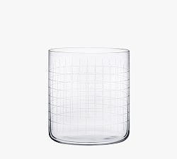 Open Box: Finesse Grid Crystal Whiskey Glasses, Large 13.25 Oz., Set of 4