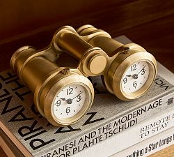 Brass Binocular Clock