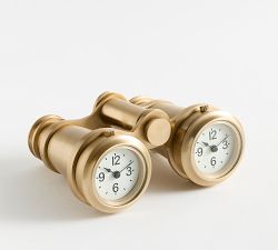 Brass Binocular Clock