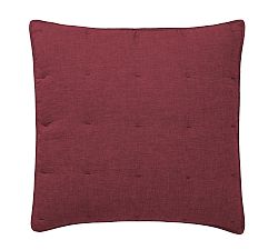 Open Box: Belgian Flax Linen Comforter Sham, Euro, Set of 2 - Merlot