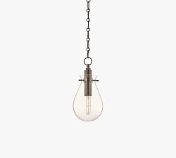 Open Box: Mayla LED Glass Pendant, Small 7.5" - Bronze