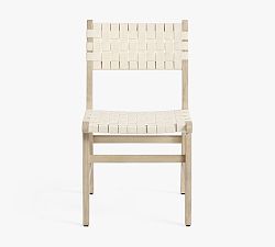 Open Box: Abbott FSC® Acacia Woven Outdoor Dining Side Chair - Biscotti
