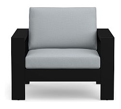 Open Box: Malibu Cushion Grand Outdoor Lounge Chair - High Performance Heathered Canvas, Dove