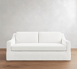 Open Box: York Slope Arm Sofa, 80.5", 2 x 1, Slipcover - Twill White