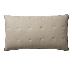 Open Box: Belgian Flax Linen Comforter Sham, King, Set of 2 - Dark Flax