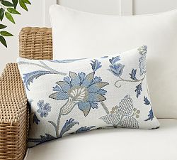 Open Box: Performance Camila Outdoor Pillow, 16" x 24" - Indigo