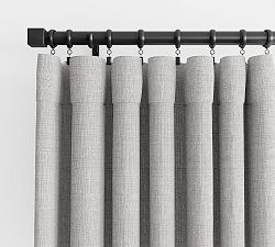 Open Box: Sunbrella Talia Indoor Performance Light Filtering Curtain, 50"W x 96"L - Gravel