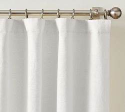 Open Box: Everyday Linen Blackout Curtain, 100"W x 108"L - White