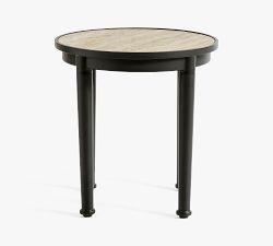 Ellis Metal Round Outdoor Side Table (18")