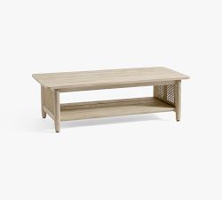 Marina Cane Rectangular Outdoor Coffee Table (52")