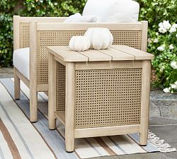 Marina Cane Square Outdoor Side Table (20")