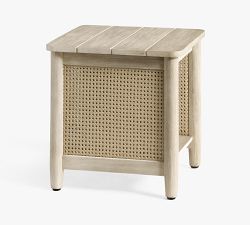 Marina Cane Square Outdoor Side Table (20")