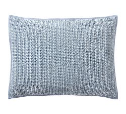 Open Box: Honeycomb Quilted Sham, Standard, Set of 3 - Chambray