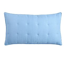 Open Box: Belgian Flax Linen Comforter Sham, King, Set of 2 - Cornflower