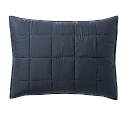 Open Box: TENCEL™ Box Stitch Quilted Sham, Standard, Set of 2 - Midnight