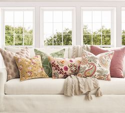 Asher Floral Embroidered Pillow