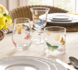 Butterfly Wine Glasses - Set of 4