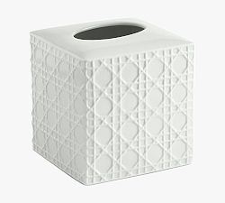 Open Box: Lavoie Ceramic Tissue Box - White