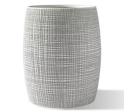 Open Box: Pasha Porcelain Waste Basket - Gray