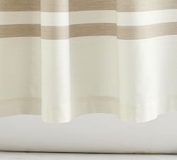 Modern Farmhouse Striped Shower Curtain