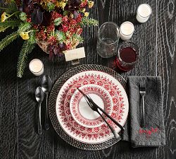 Tahoe Fair Isle Stoneware Salad Plates - Set of 4