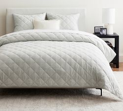 3 Piece Cotton Diamond Quilt &amp; Sham Set