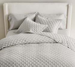 Open Box: Belgian Flax Linen Diamond Quilted Sham