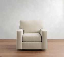 Buchanan Modern Square Arm Swivel Chair