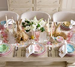 Bunny Embroidered Cotton Napkins - Set of 4