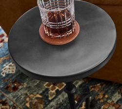 Charleston Round Iron Accent Table (10.5")