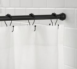 Double Hook Shower Curtain Rings - Set of 12