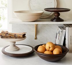 Turned Wood Serving Bowl