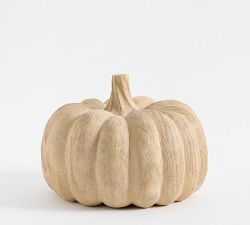 Resin Wood Pumpkins - Set of 3