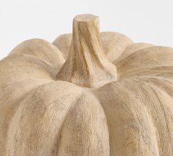 Resin Wood Pumpkins - Set of 3