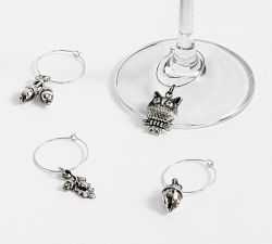 Fall Wine Charms - Mixed Set of 4