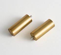 Standard Modern Hardware Cylinder Finial - Set of 2