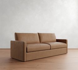 Westwood Slim Arm Leather Sofa (60"-120")