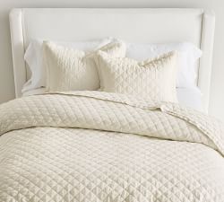 Open Box: Belgian Flax Linen Diamond Quilted Sham
