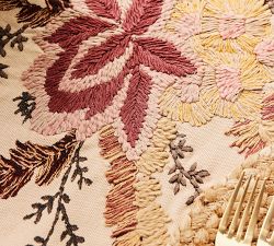 Emrys Embroidered Cotton Table Runner