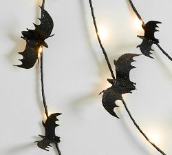 Lit Hanging Bat Flock