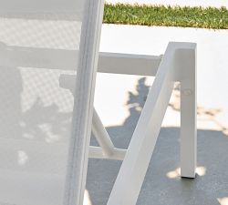 Fiji Metal &amp; Mesh Stackable Outdoor Single Chaise Lounge, Set of 2