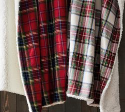 Stewart Plaid with Sherpa Back Throw