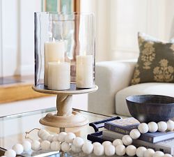 Altair Wood XL Hurricane Candle Holder